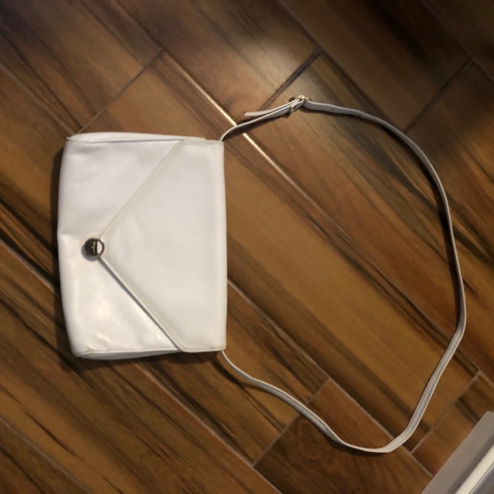 Vintage White Ferragamo Envelope Purse